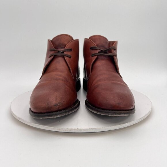 Johnston & Murphy Est. 1850 Men Sz 11 Brown Leather Plain Toe Chukka Ankle Boot - Picture 2 of 16